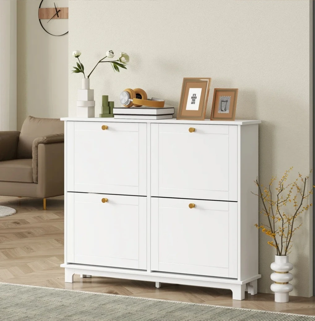 BNIB White Shoe Cabinet Storage Organizer
