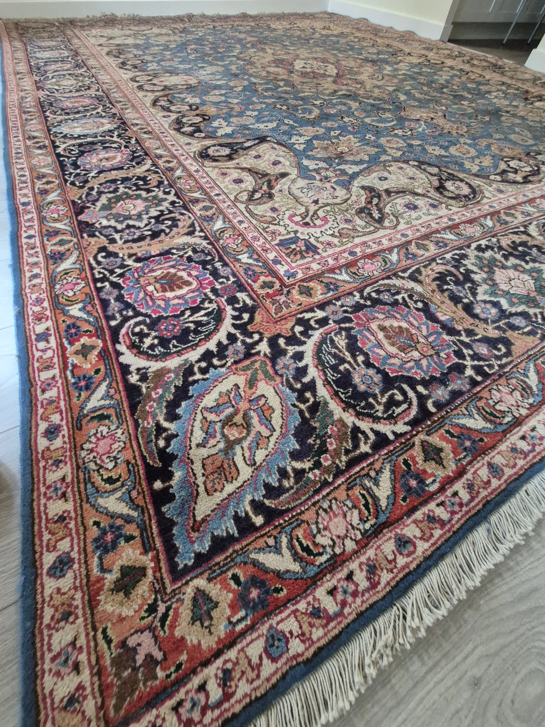 XL Hand Tufted Persian Medallion Area Rug - 13' x 9'6" - photo 3