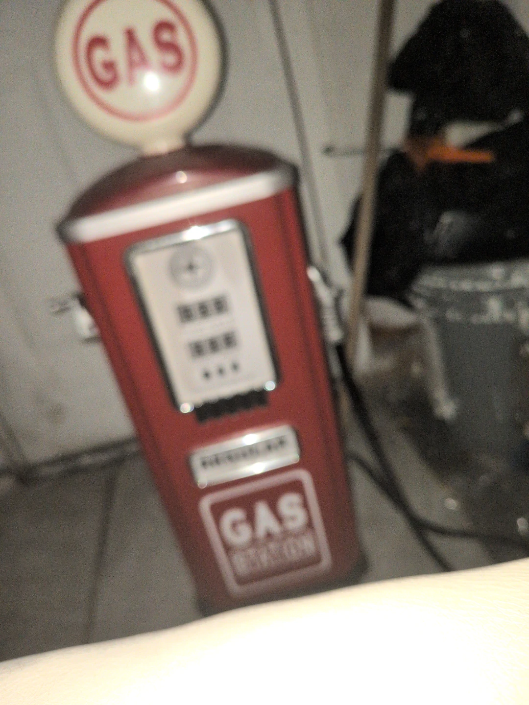 Vintage metal gas pump