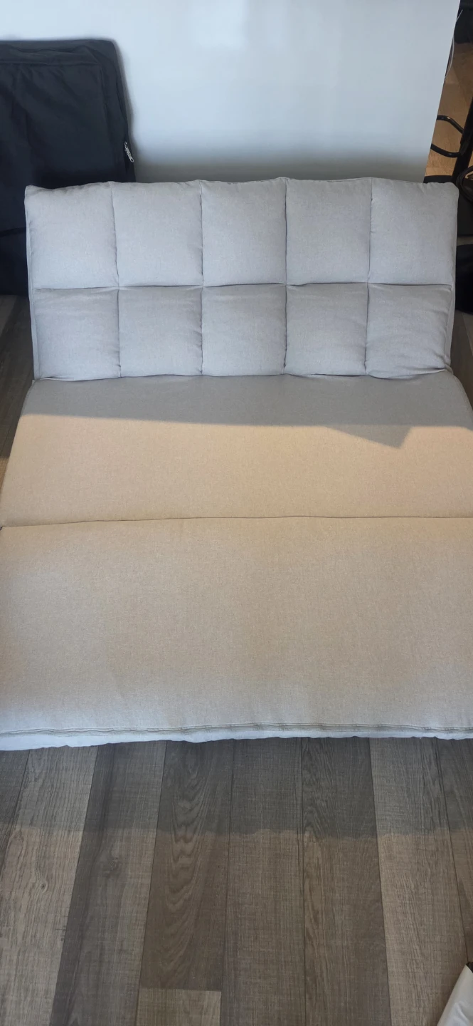 HOMCOM Convertible Floor Sofa Bed / Folding Lazy Sofa – Beige
