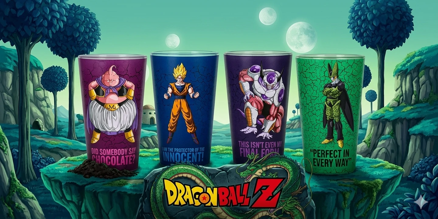 Dragon Ball Z Pint Glass Set (Set of 4) - Brand New