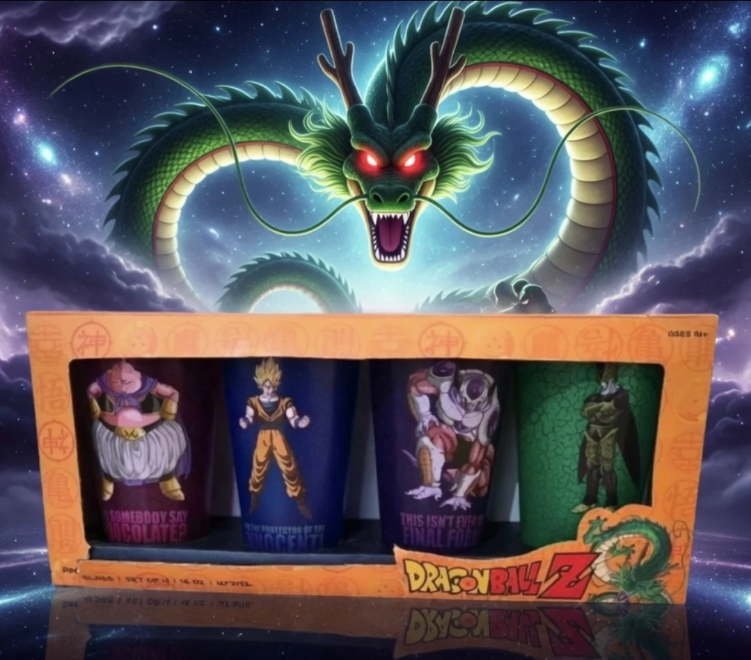 Dragon Ball Z Pint Glass Set (Set of 4) - Brand New - photo 2