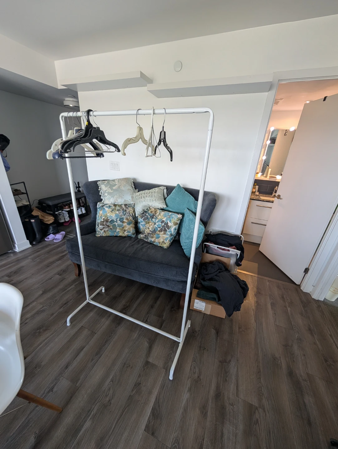 IKEA Hanger White Metal Garment Rack - photo 2