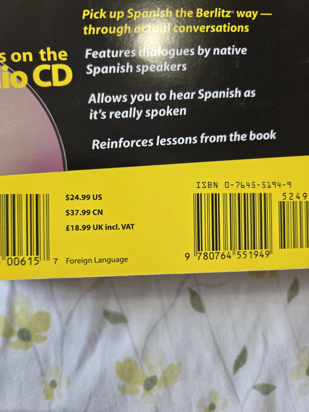 Moving sale-Spanish For Dummies Book with Audio CD - photo 2