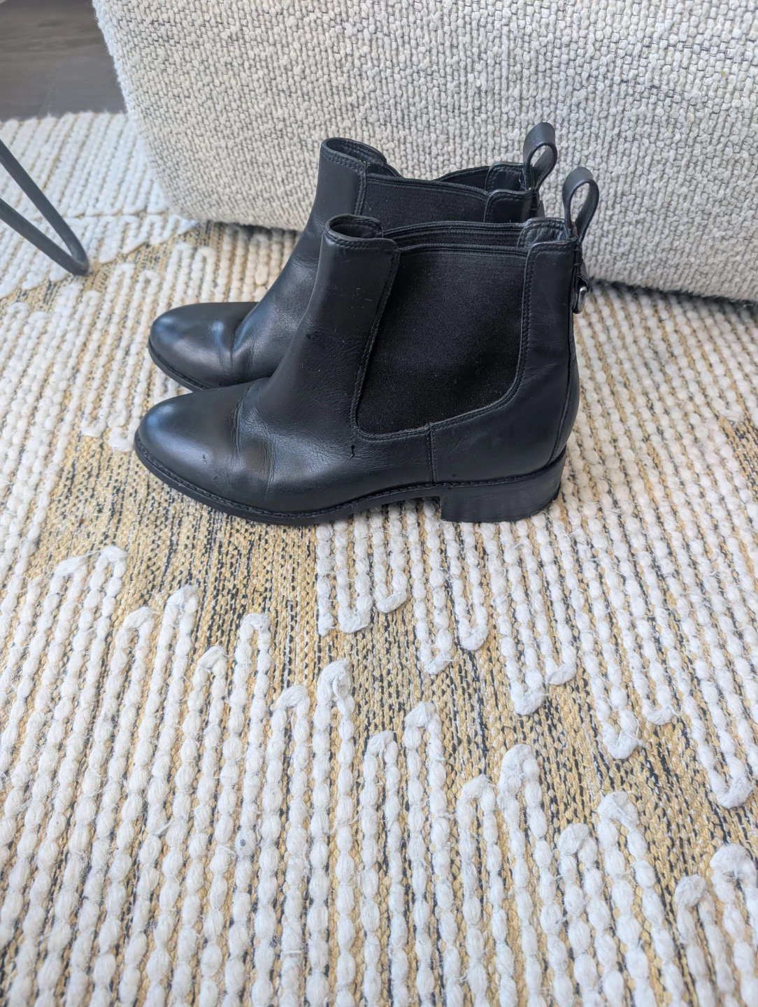 Black Leather Cole Haan Chelsea Boots - photo 2