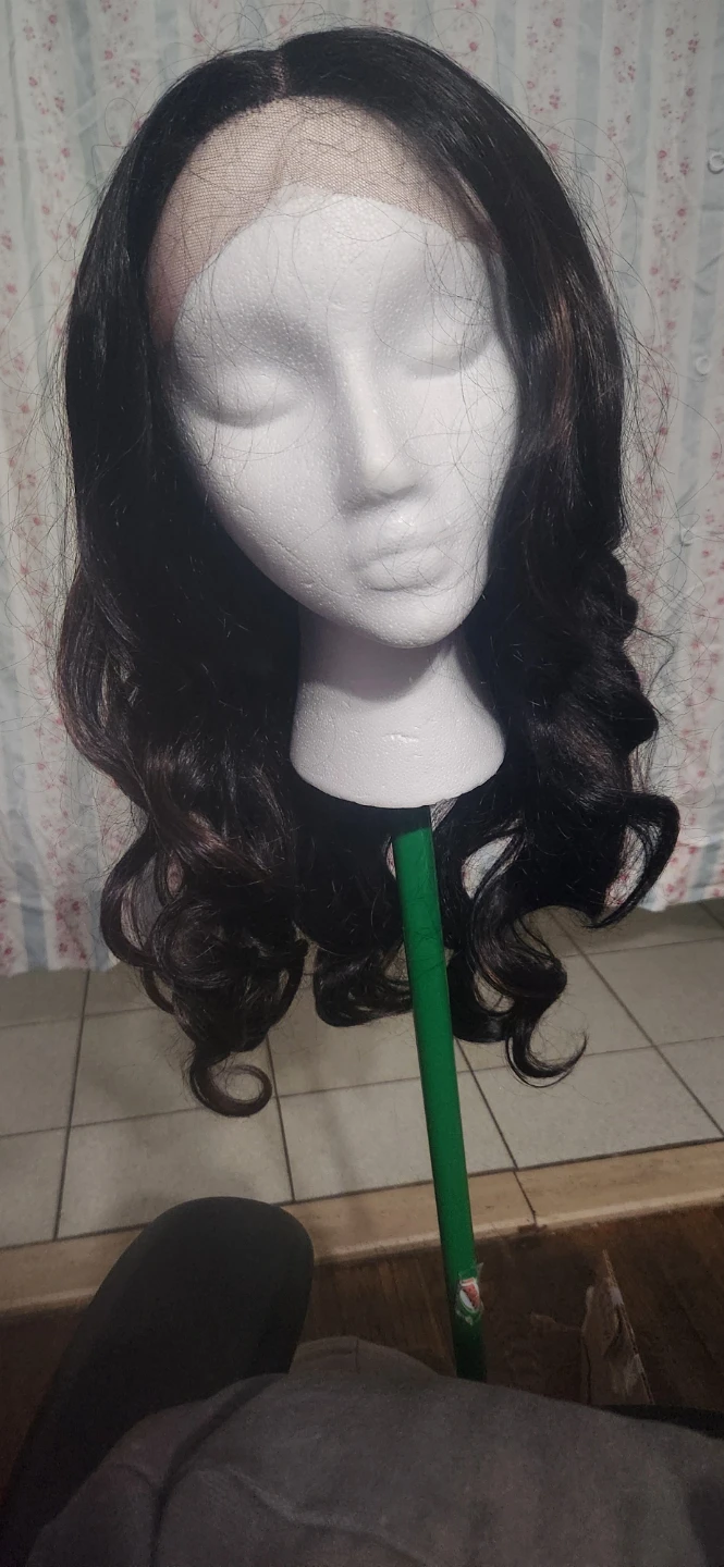 Black and Brown Highlighted Synthetic Wig - photo 5