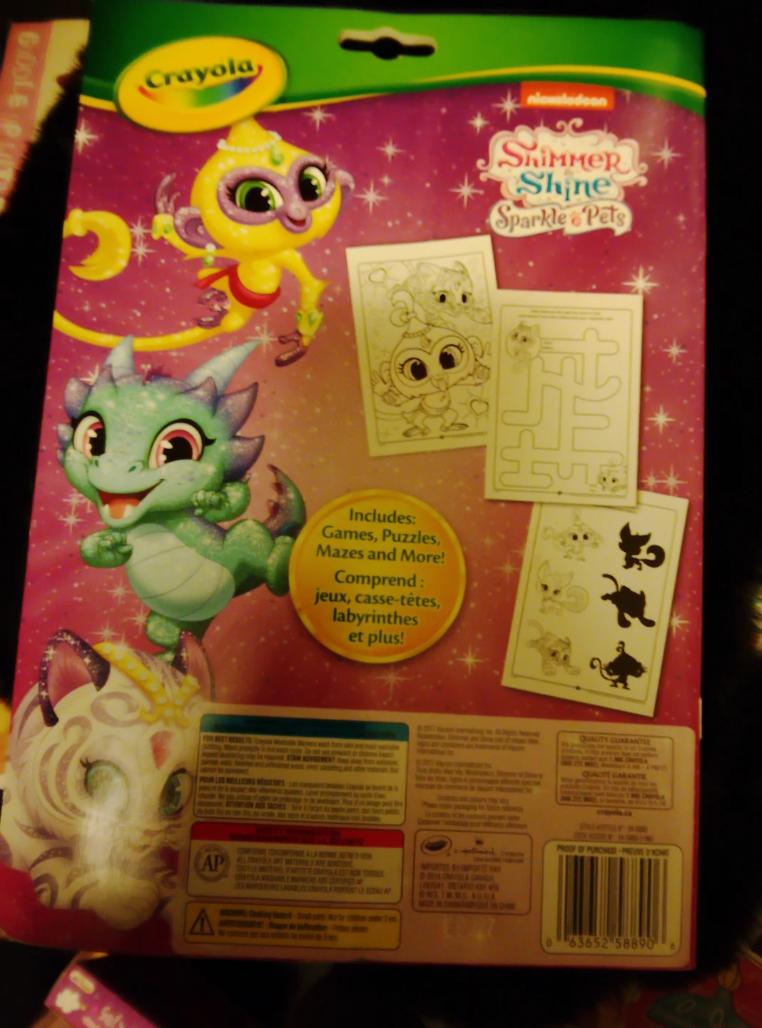 Crayola Shimmer and Shine Sparkle Pets Coloring & Activity Pad - photo 2
