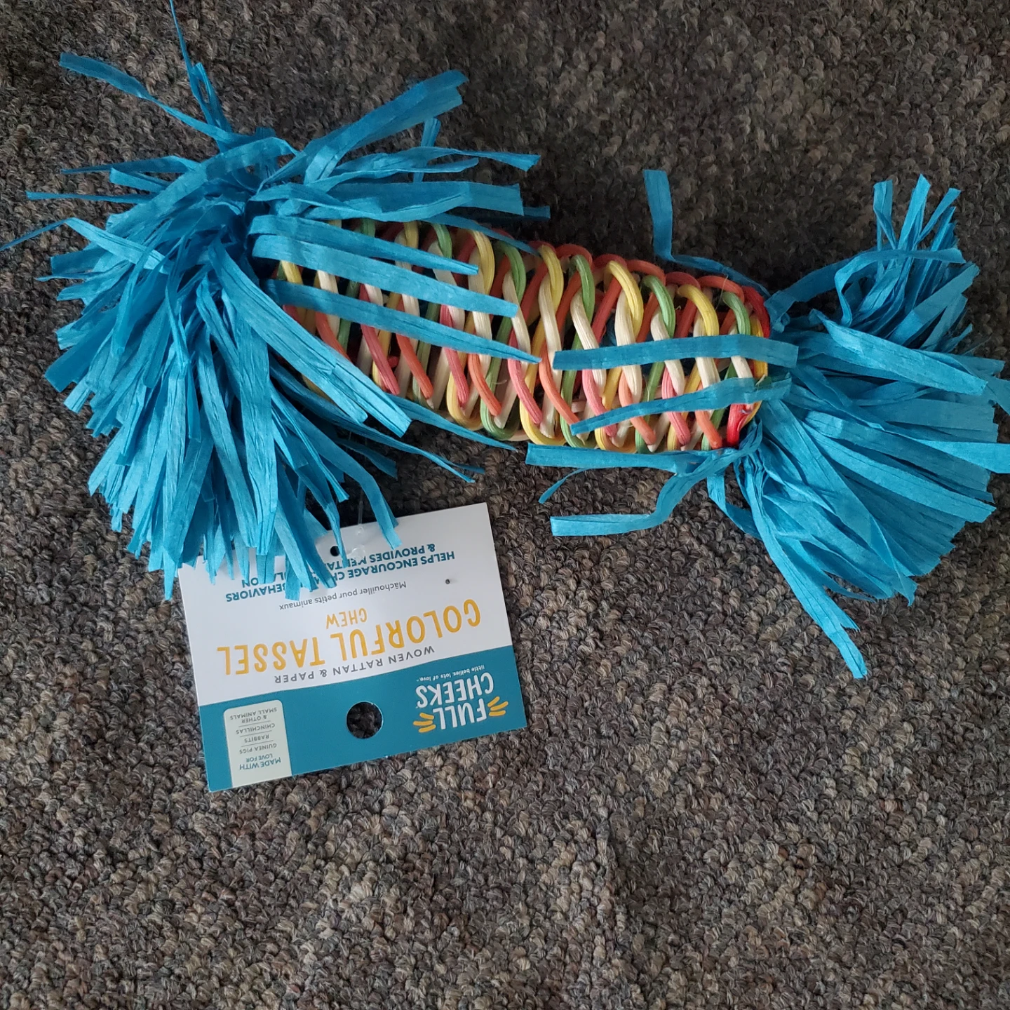 Full Cheeks Colorful Tassel Chew Toy