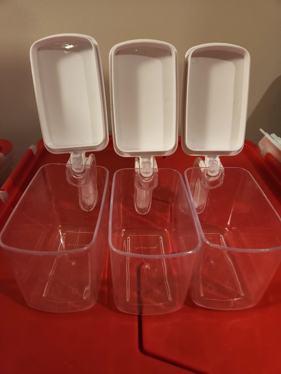 Set of 3 Clear Plastic Spice or Condiment Dispensers - photo 2