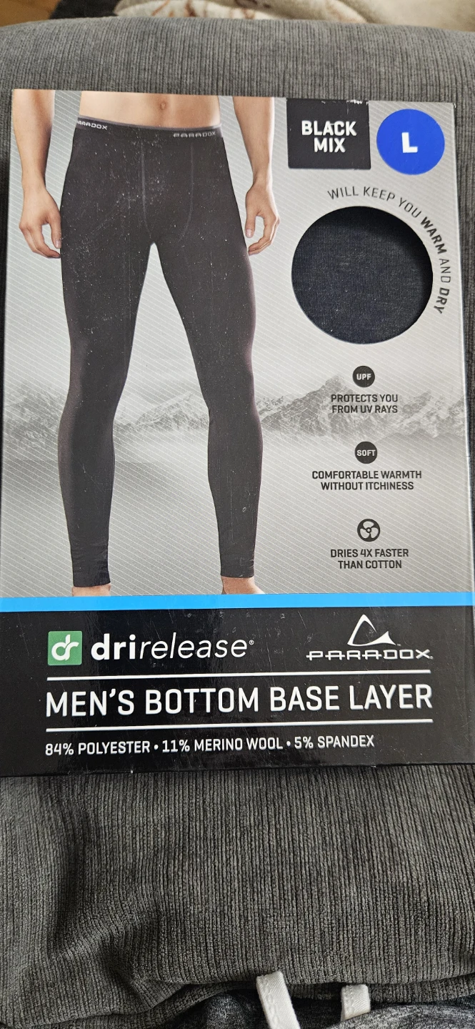 Men's Paradox Bottom Base Layer Pants Black NEW