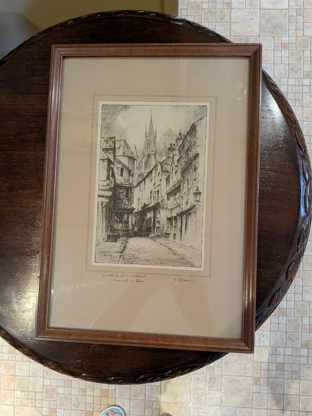 Framed Etching Print - Castle Garth & Cathedral