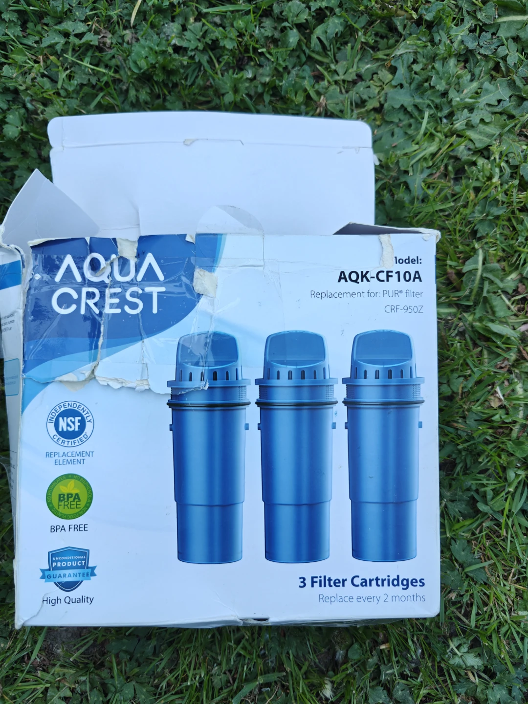 2 AQUA CREST  Pitcher Water Filter