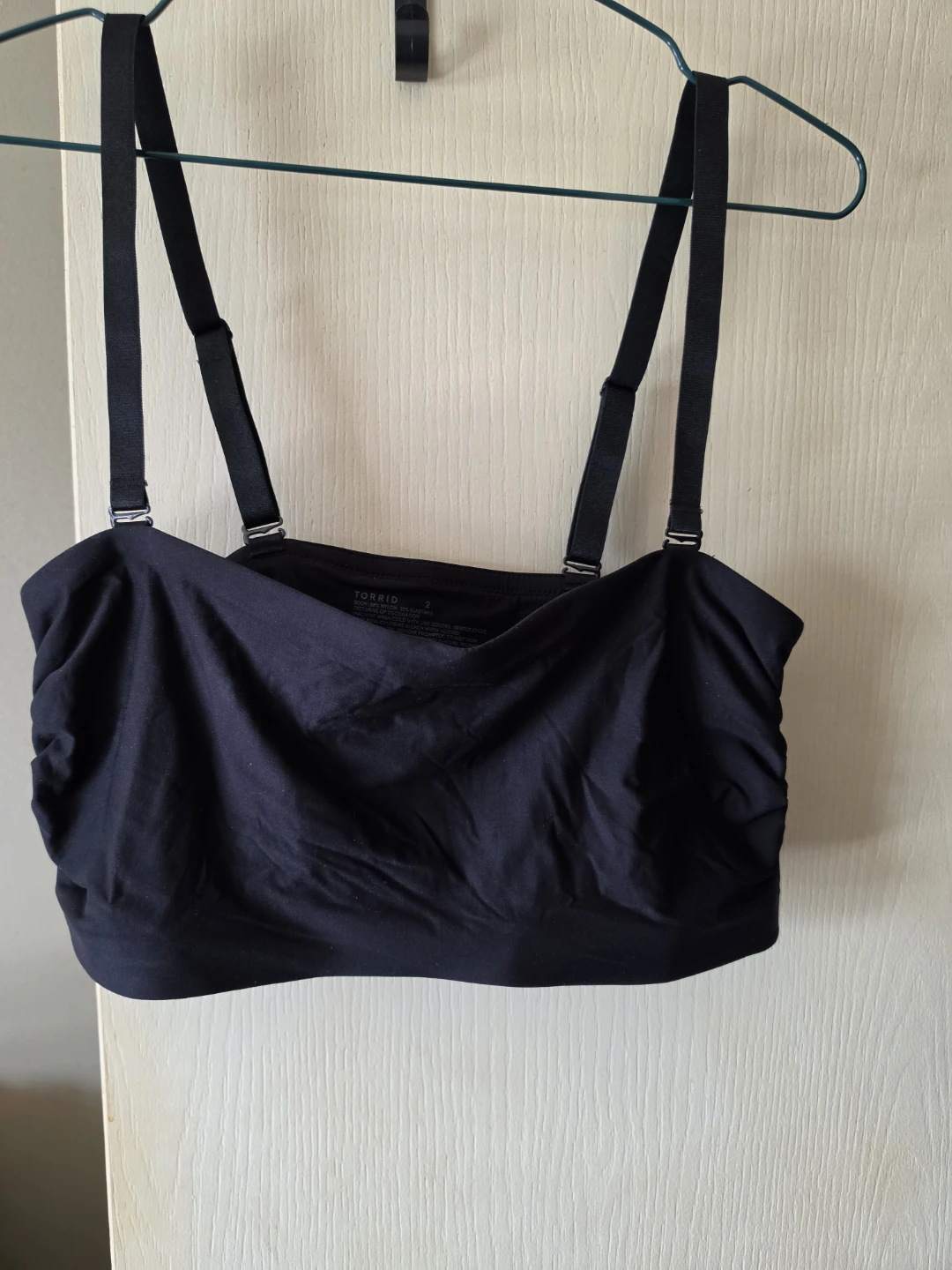 Torrid Black butter unlined smooth Bandeau Bra Size 2