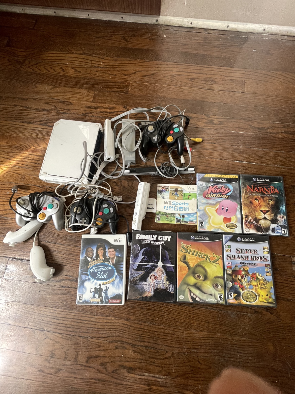 Nintendo Wii Console with Games and Controllers