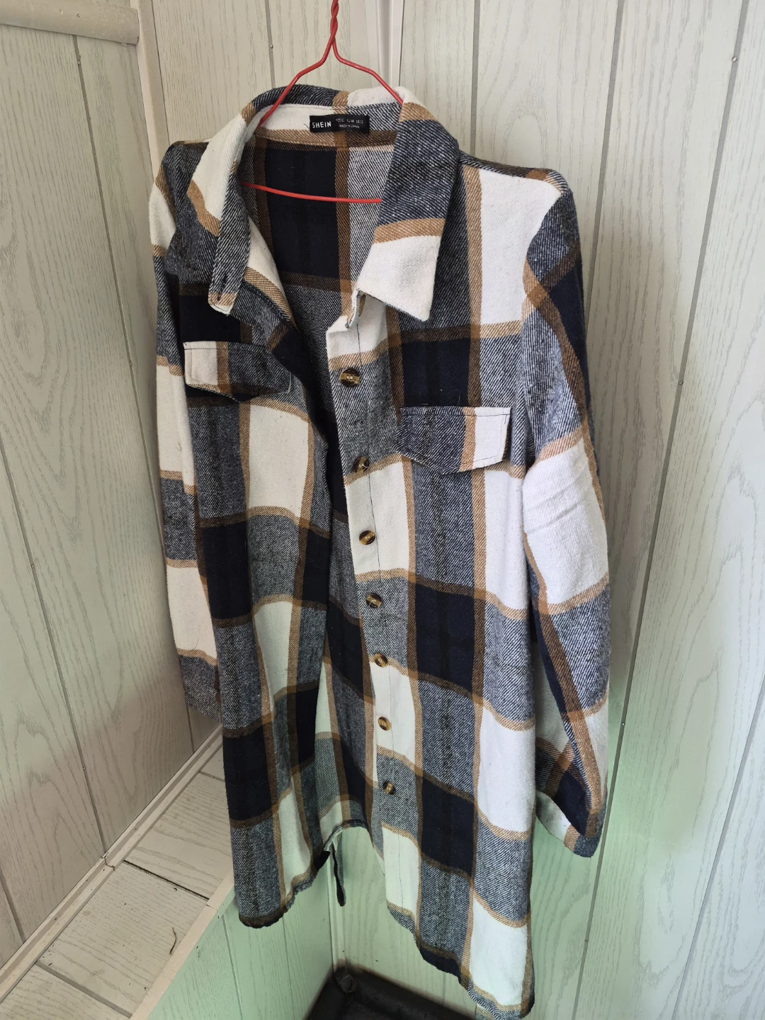 SHEIN Plaid Shirt Jacket XL