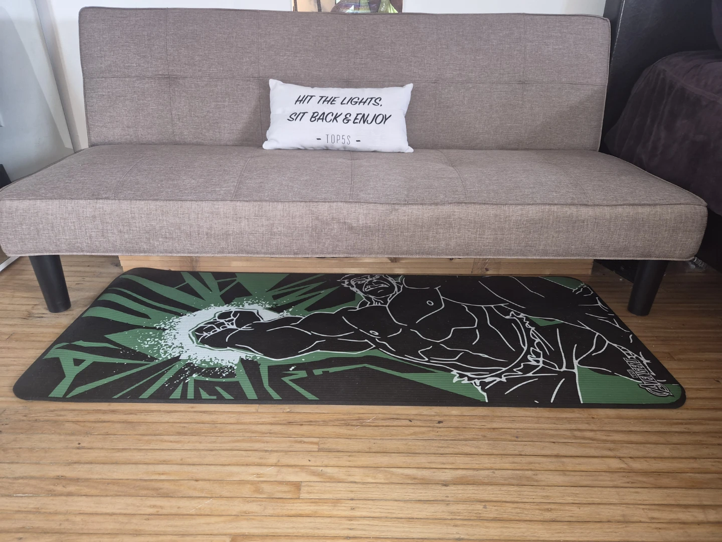 Futon Sofa with Decorative Pillow - photo 2