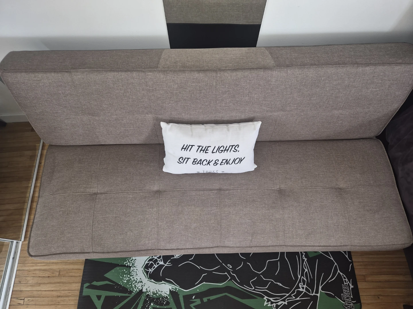 Futon Sofa with Decorative Pillow - photo 3