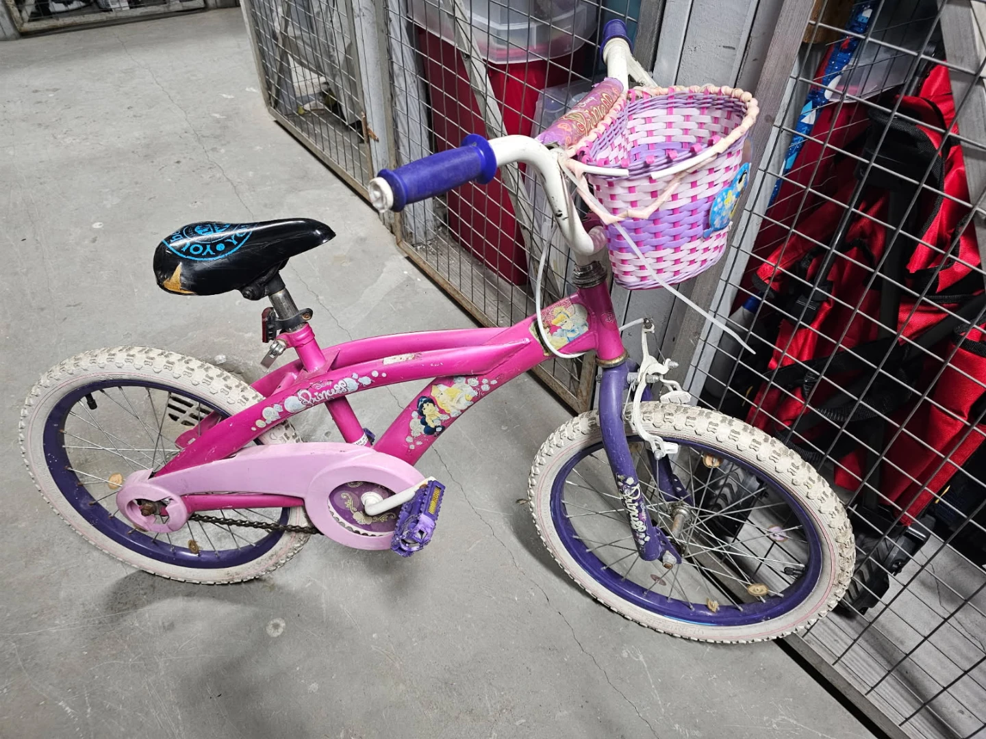 Disney Princess Kids Bike with Basket