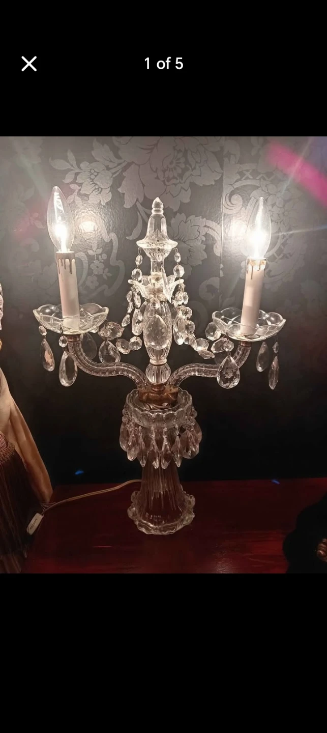 Crystal Chandelier Table Lamp