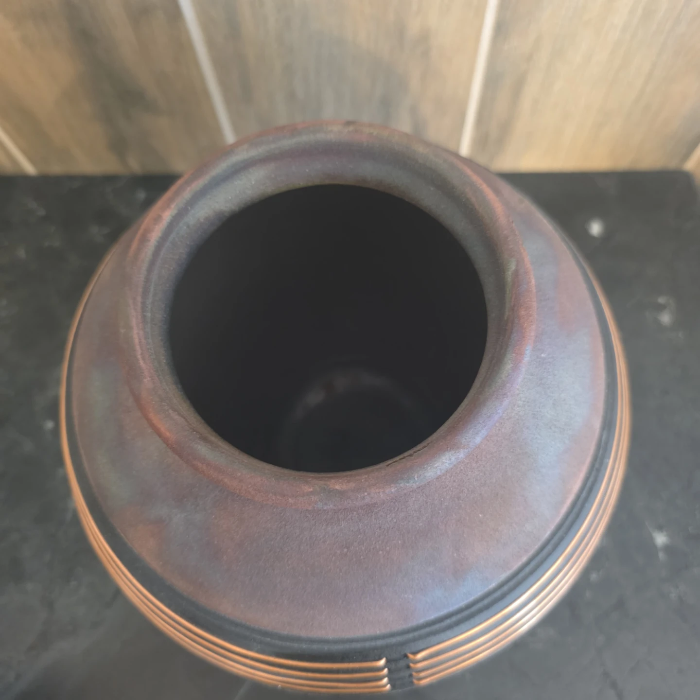 Decorative Ceramic 80' Raku Fired Iridescent pottery vase - photo 3