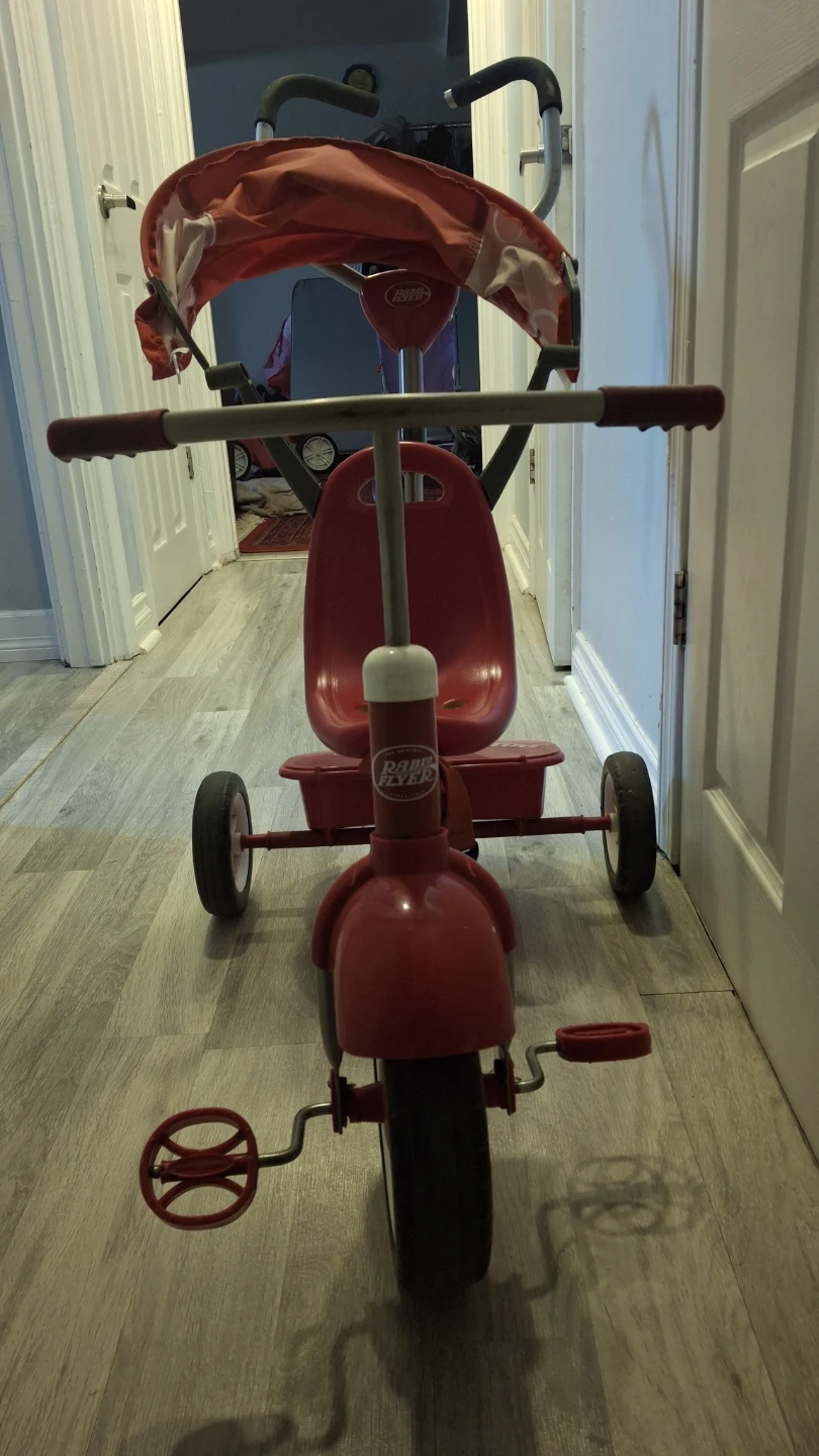 Red Radio Flyer Tricycle with Canopy