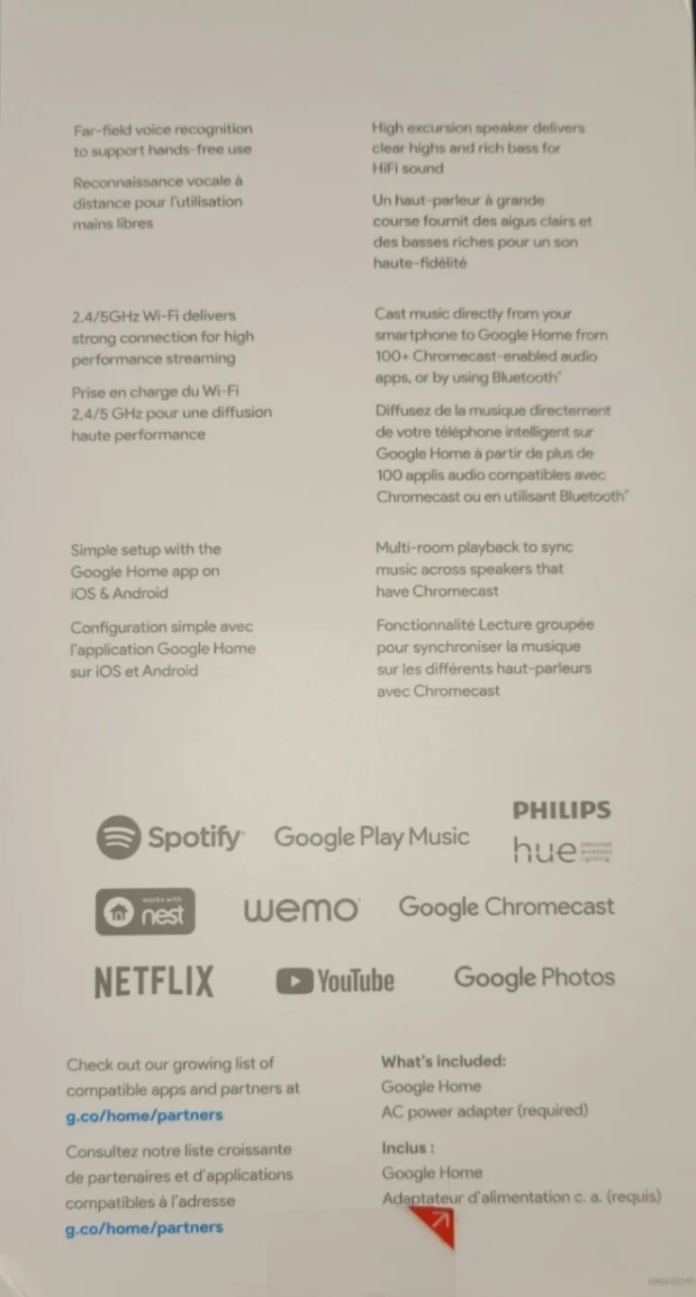 NEW IN BOX GOOGLE HOME SPEAKER SMOKE FREE NO PETS - photo 2