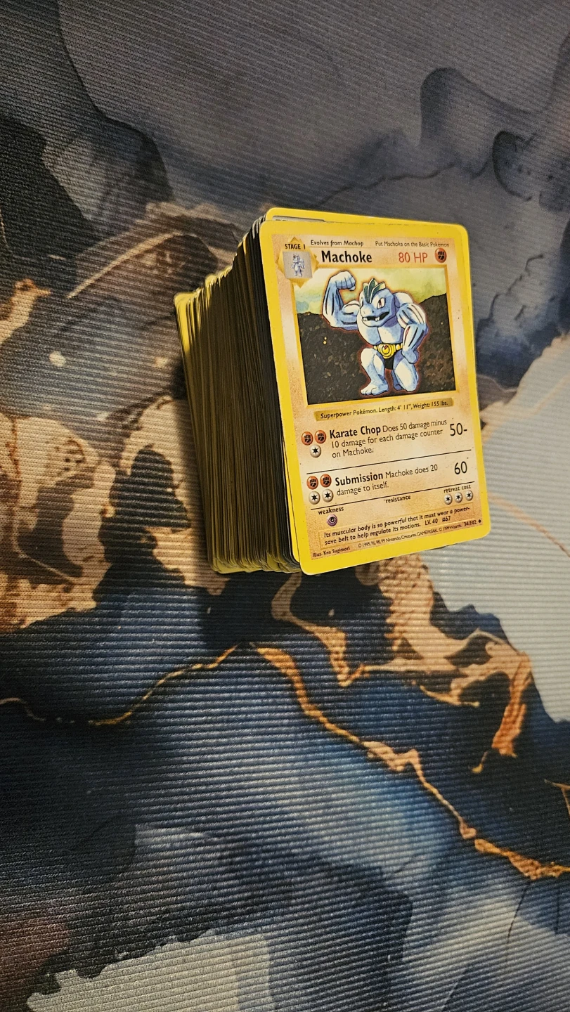 Large Stack of Pokémon Trading Cards
