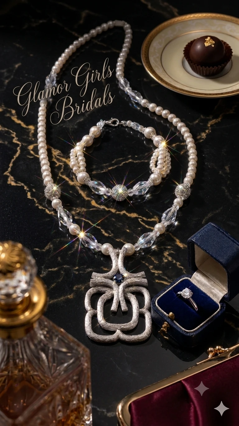 Glamor Girls Bridals Necklace and Bracelet Set
