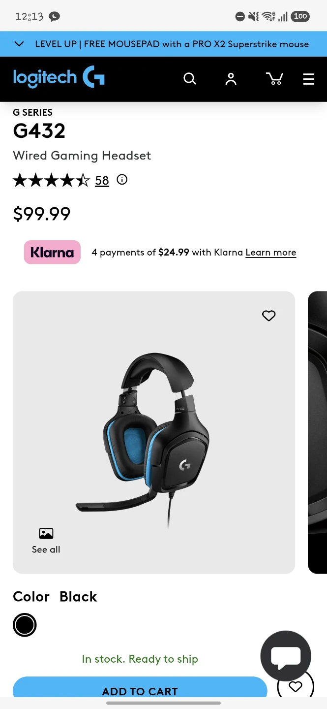 Logitech G432 Wired Gaming Headset
