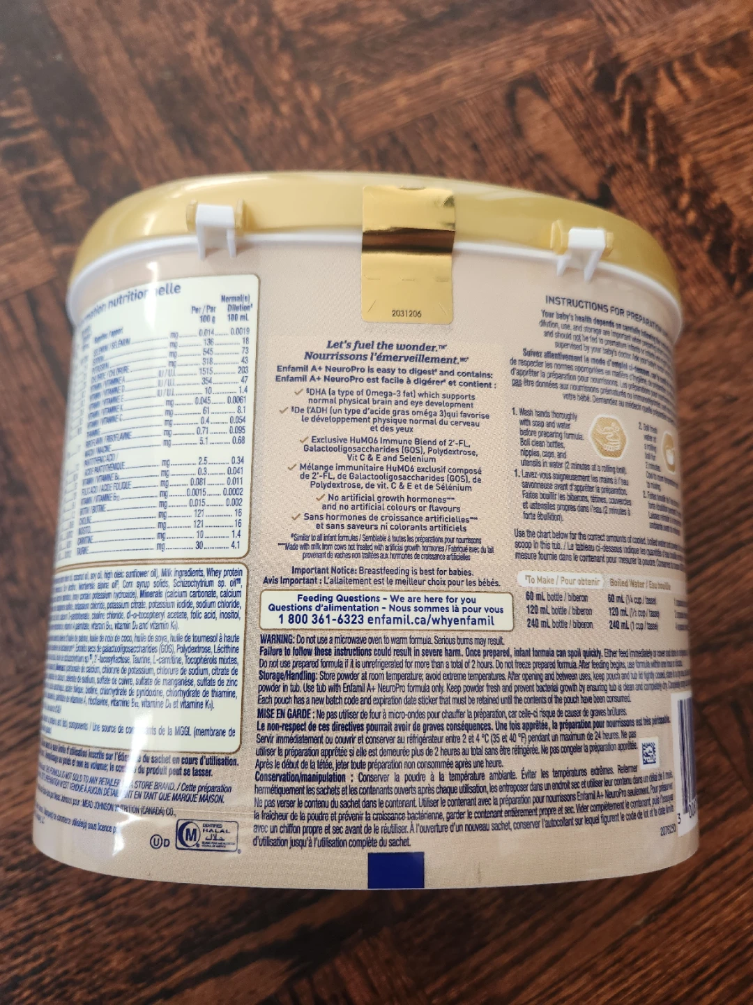 Enfamil infant formula