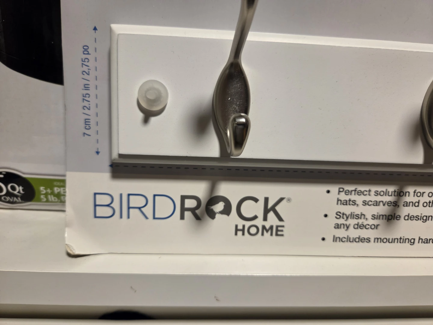 BirdRock Home 1pk Wall Mounted Hook Rails - photo 2