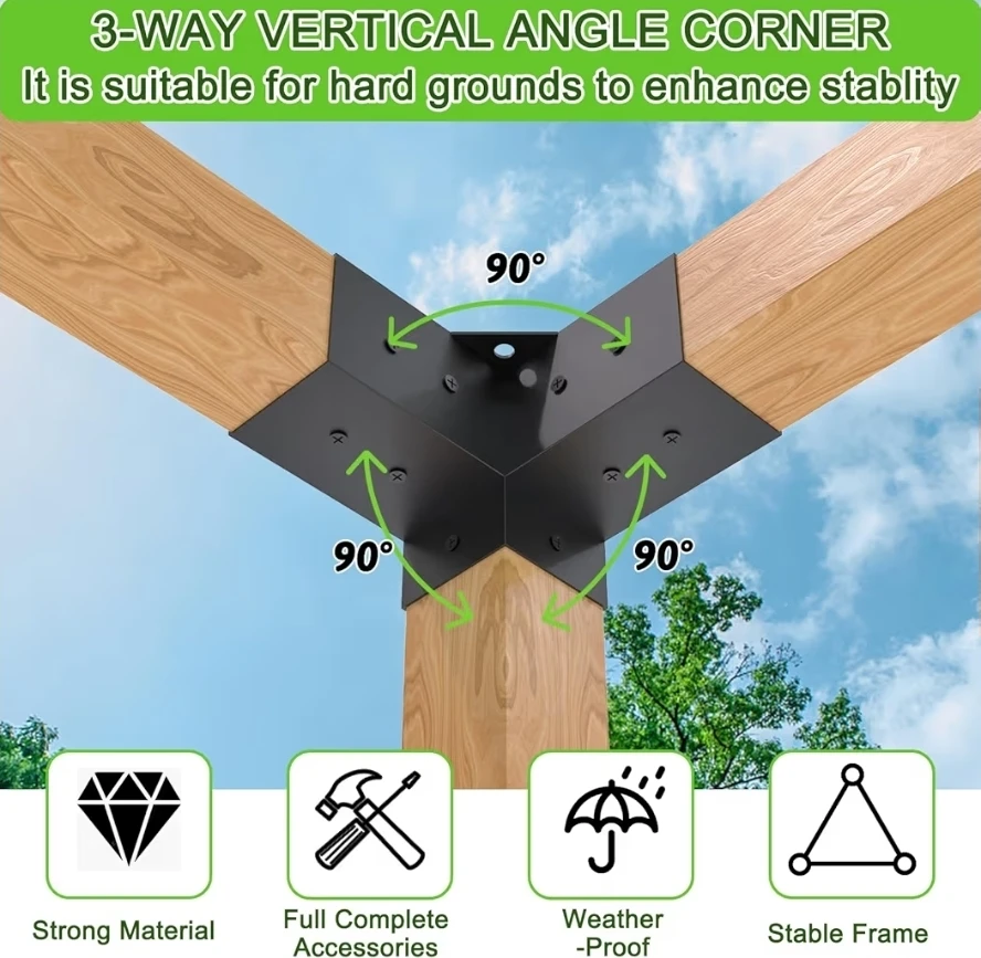 Pergola Post Corner Brackets and Bases - photo 5