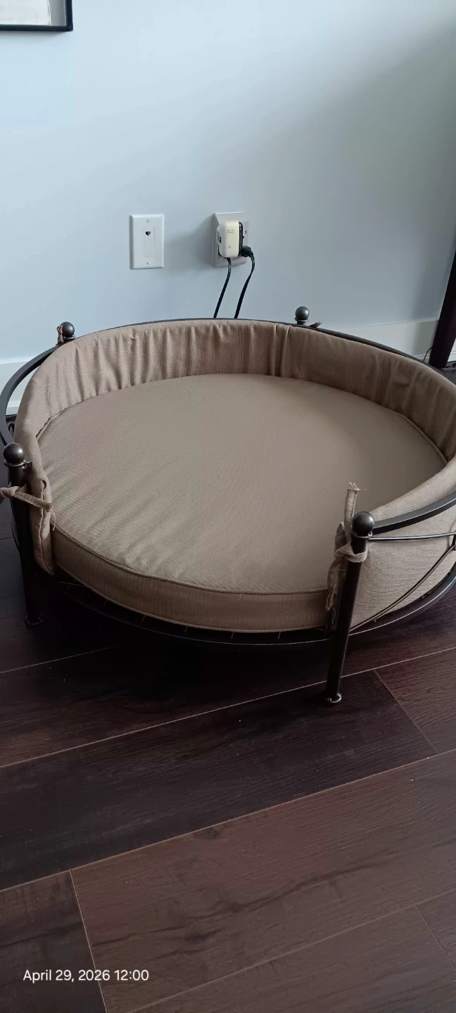Round Pet Bed with Metal Frame - photo 2