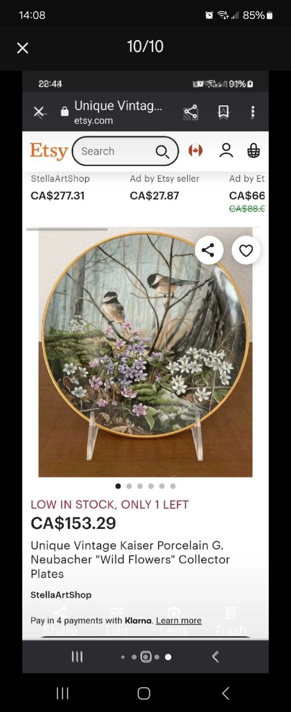 Porcelain plates art by Gerda Neubacher - photo 3