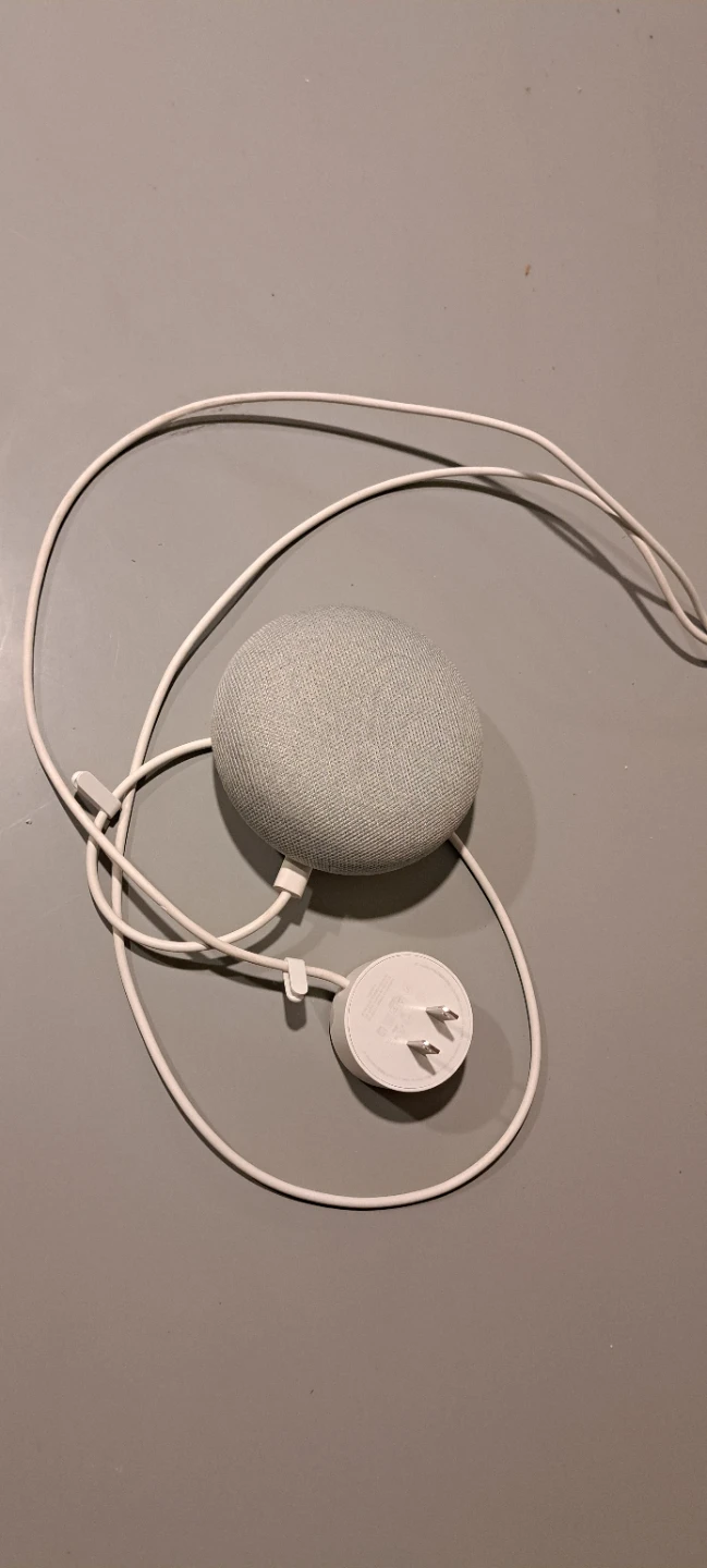Google Nest Mini (2nd Gen) - Chalk with Power Adapter