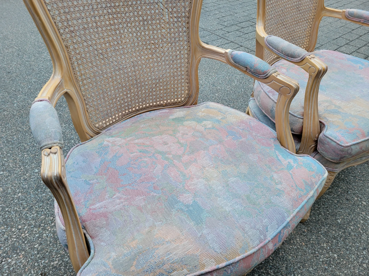 Vintage French Provincial Cane Back Chairs – Pair - photo 3