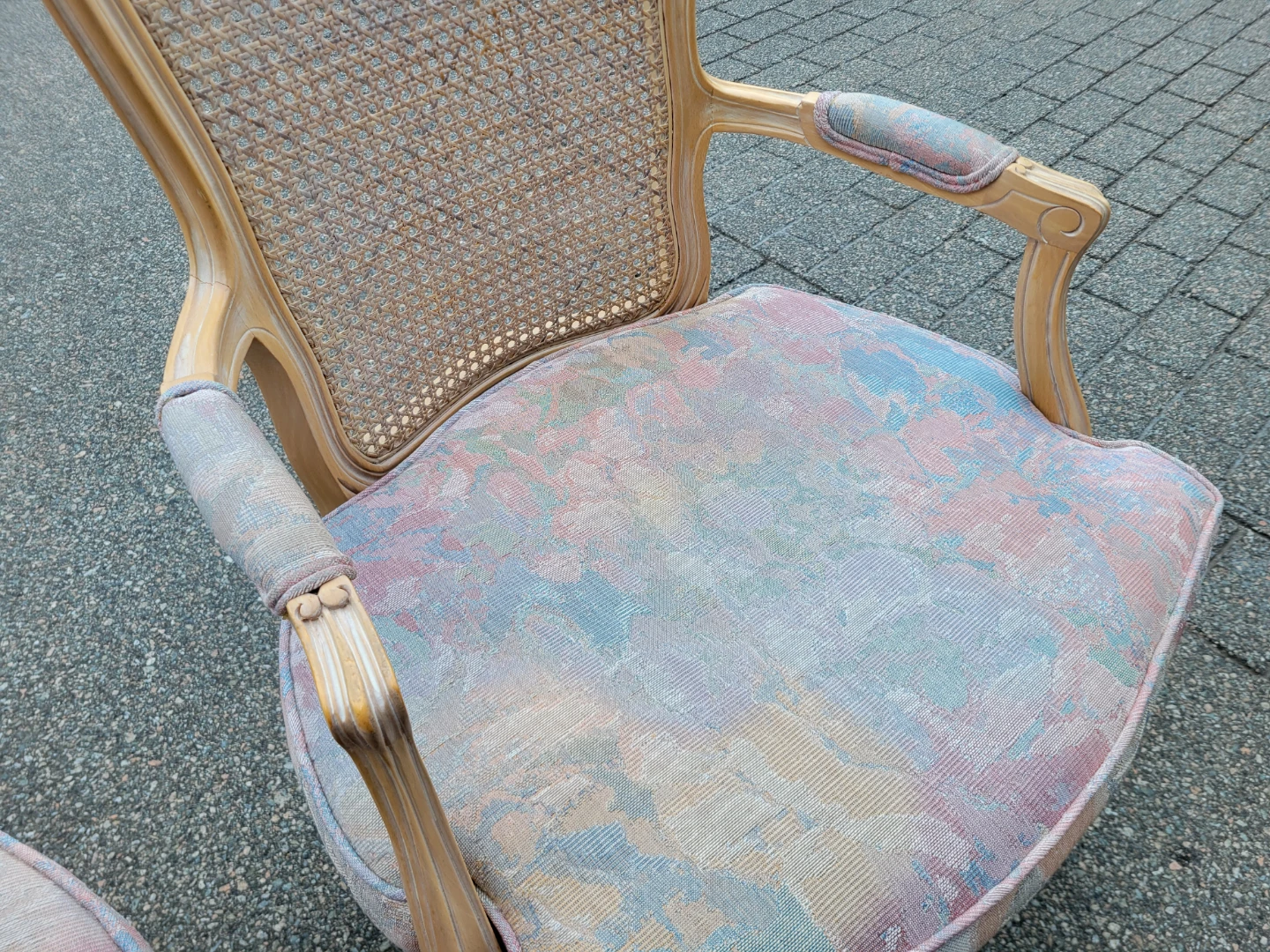 Vintage French Provincial Cane Back Chairs – Pair - photo 4