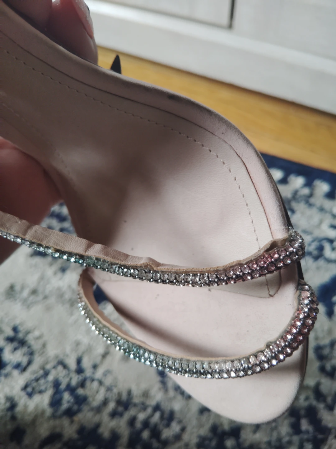 Schutz Pink Rhinestone Stiletto Heels - photo 5