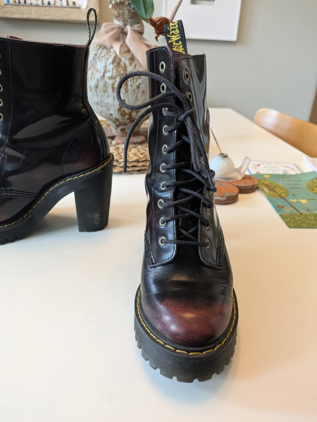 Dr. Martins Kendra Women's Red Arcadia Leather Heeled Boots - photo 2