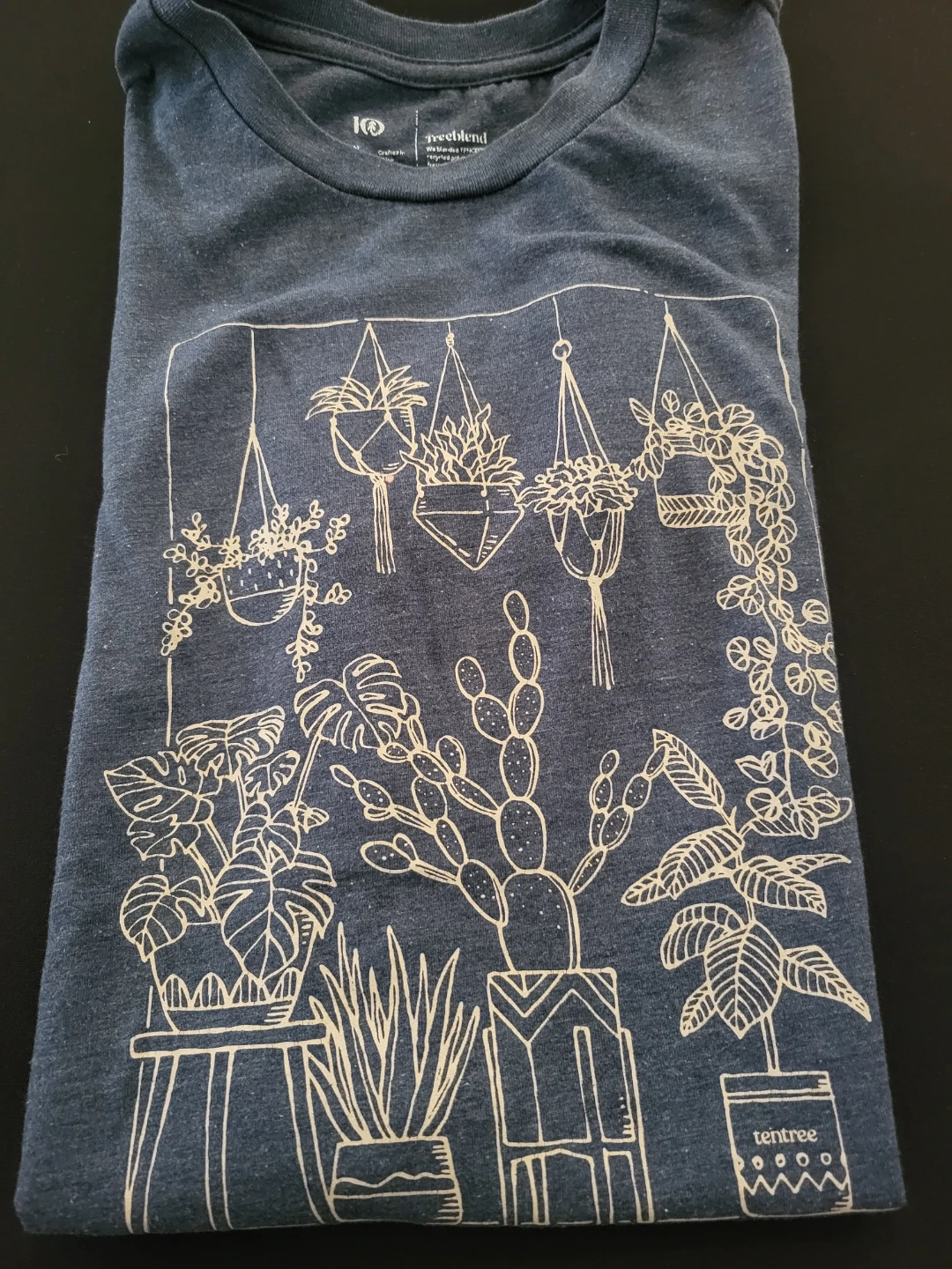 Tentree Graphic T-Shirt - Blue/grey Size small