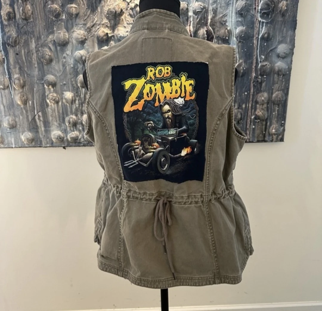 Custom Upcycled Triple Five Soul x Rob Zombie Punk Vest