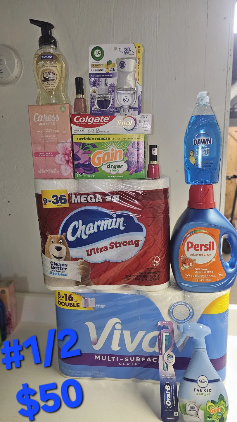 Assorted Household Cleaning and Personal Care Bundle