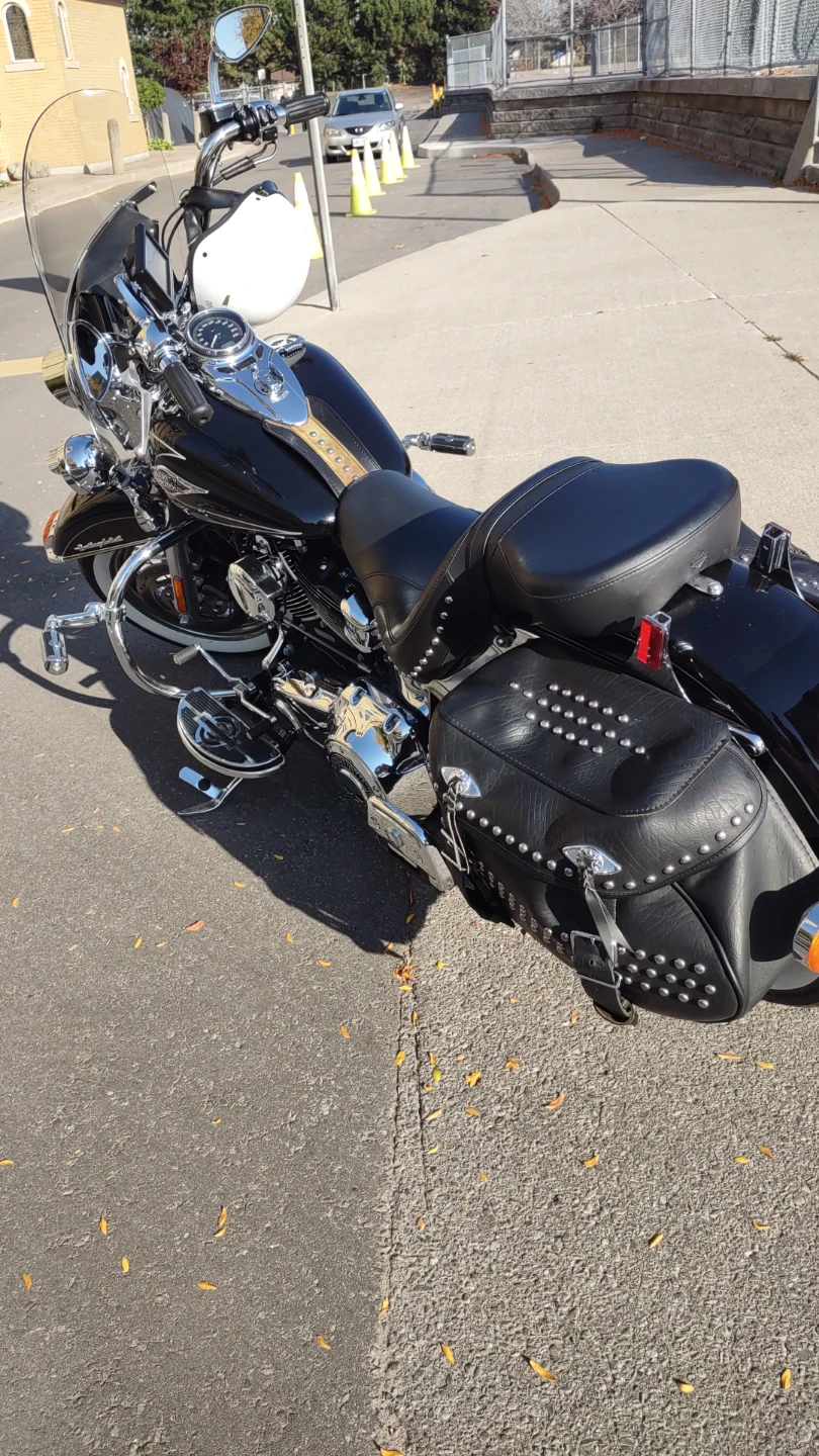 Harley-Davidson Motorcycle with Studded Saddlebags