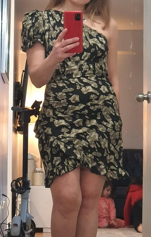 One Shoulder Ruffled Dress