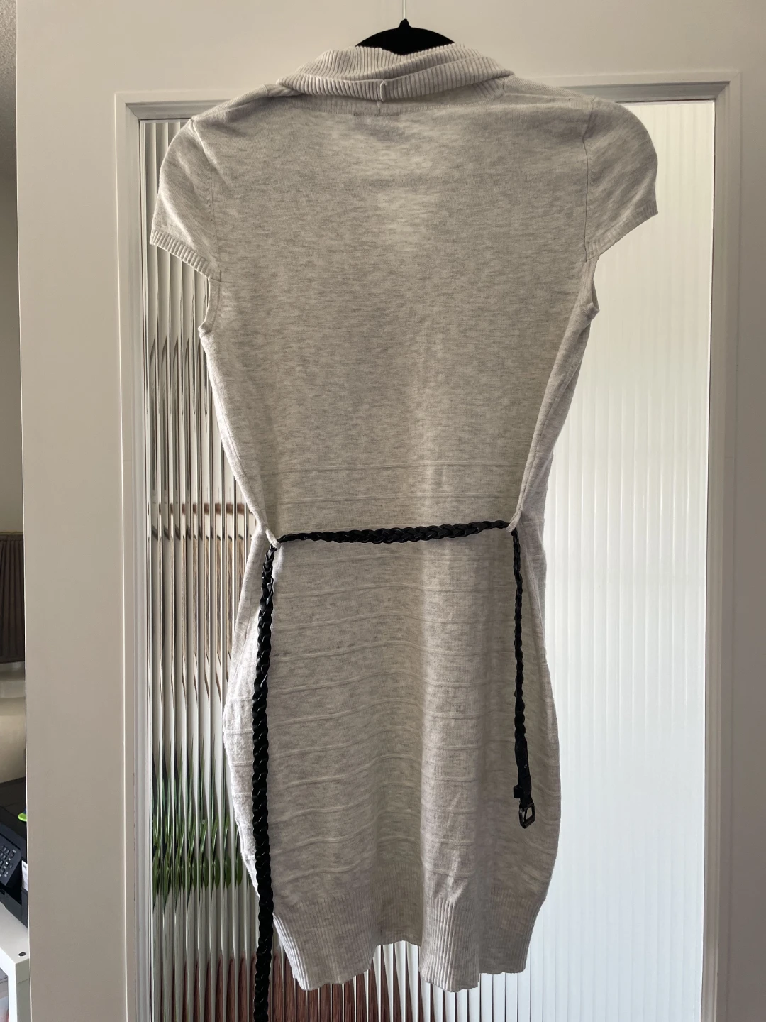 Twik x Simons Grey Knit Dress with Belt - Size P - photo 5