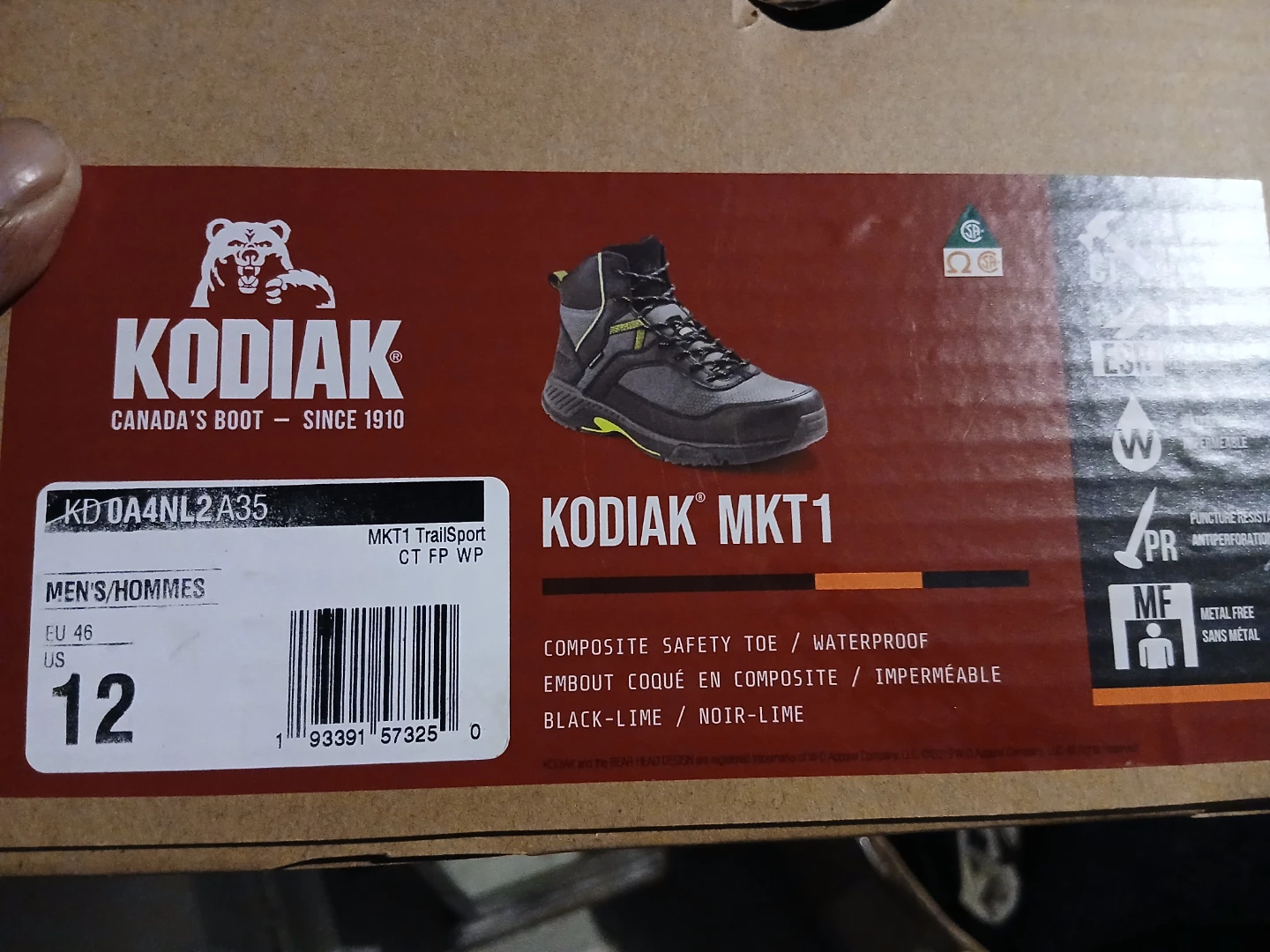 Kodiak MKT1 Composite Safety Toe Waterproof Boots