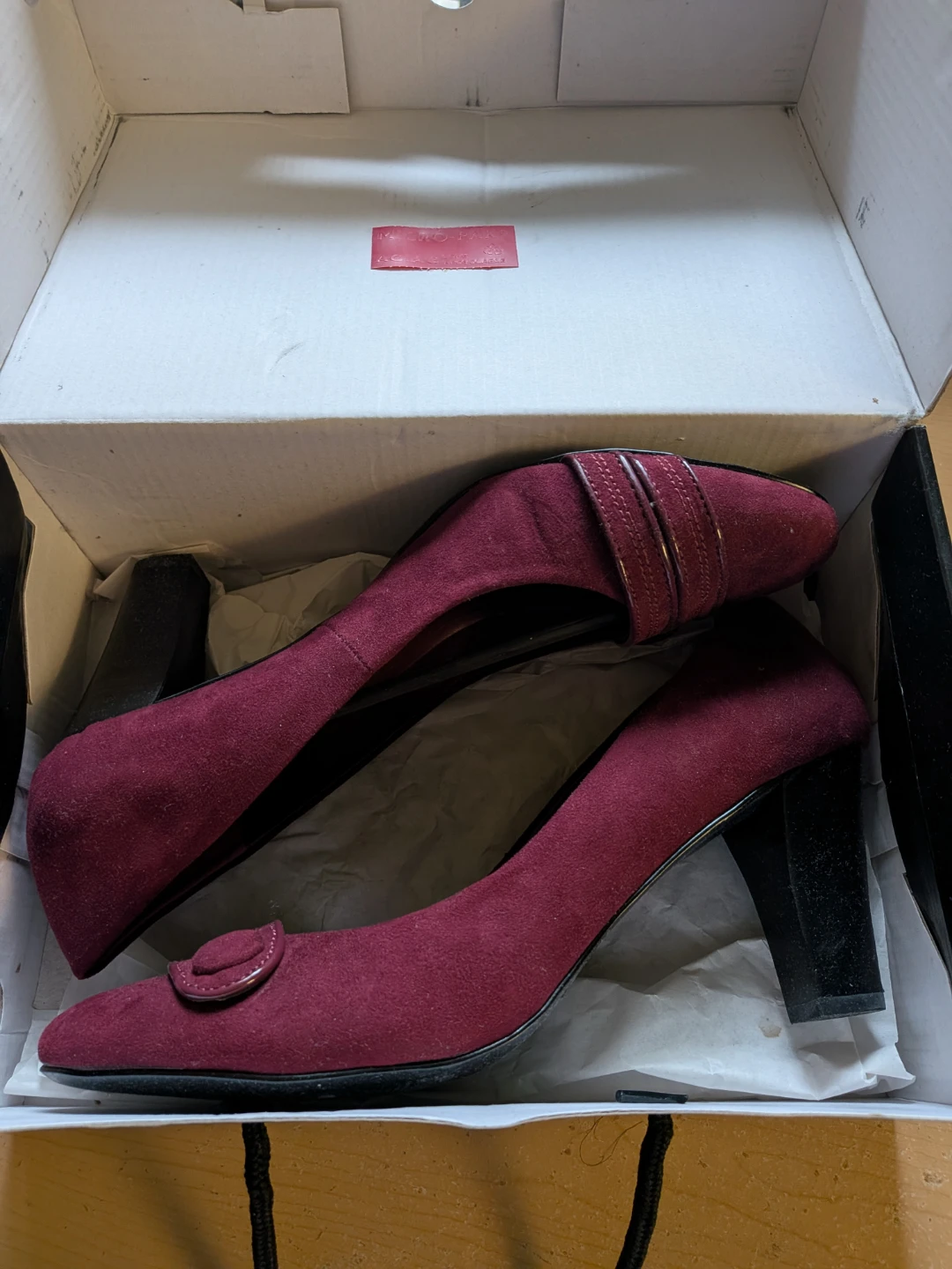 Souliers à talons hauts K STUDIO pour femme, bordeaux, suède