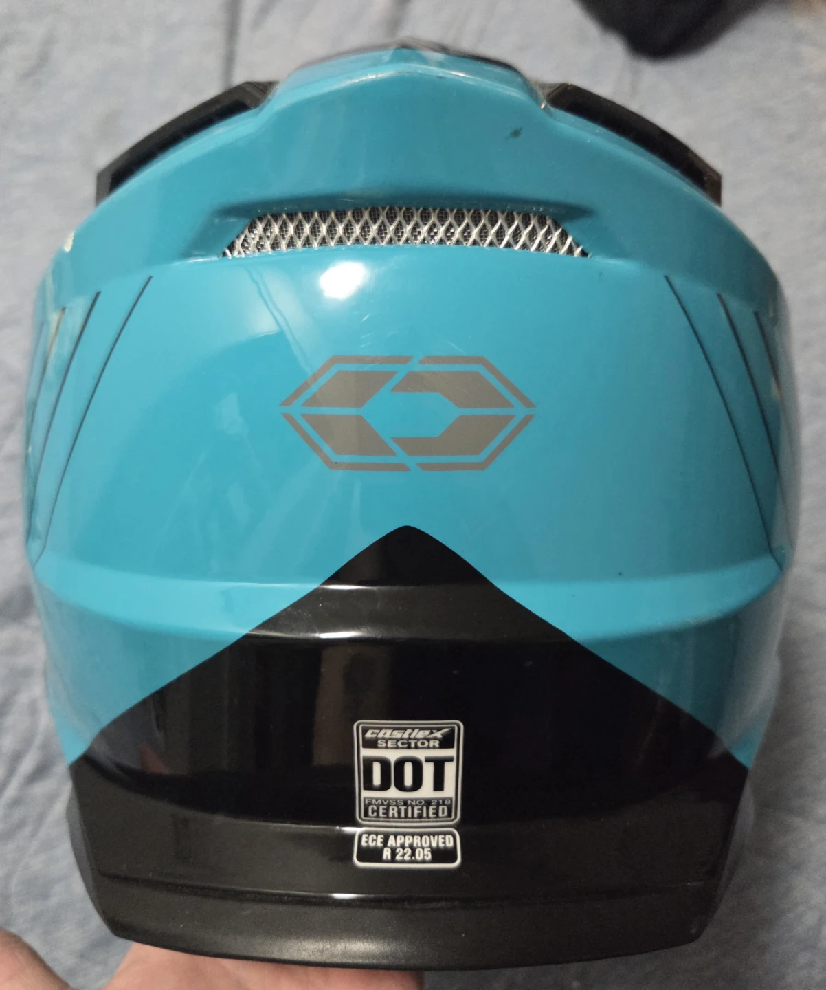 CastleX Sector Youth Dirt Bike Helmet - Blue/Black - photo 3