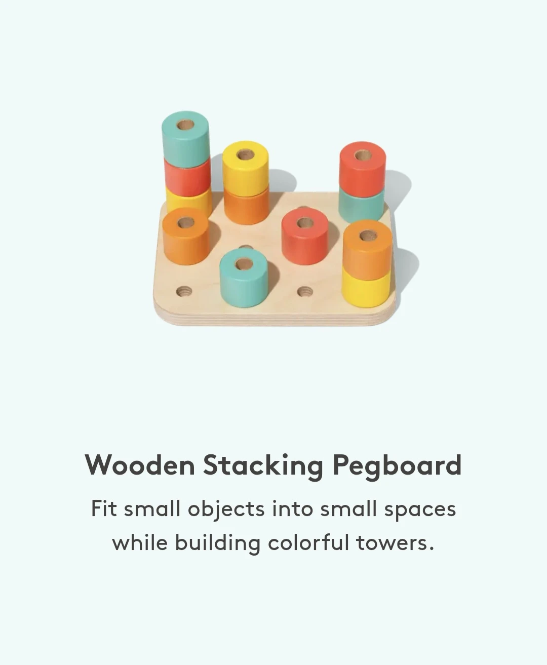 Lovevery Wooden Stacking Pegboard Toy Montessori Play