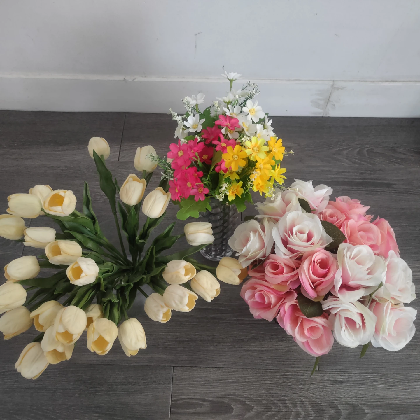 Artificial Flower Arrangements with Vases